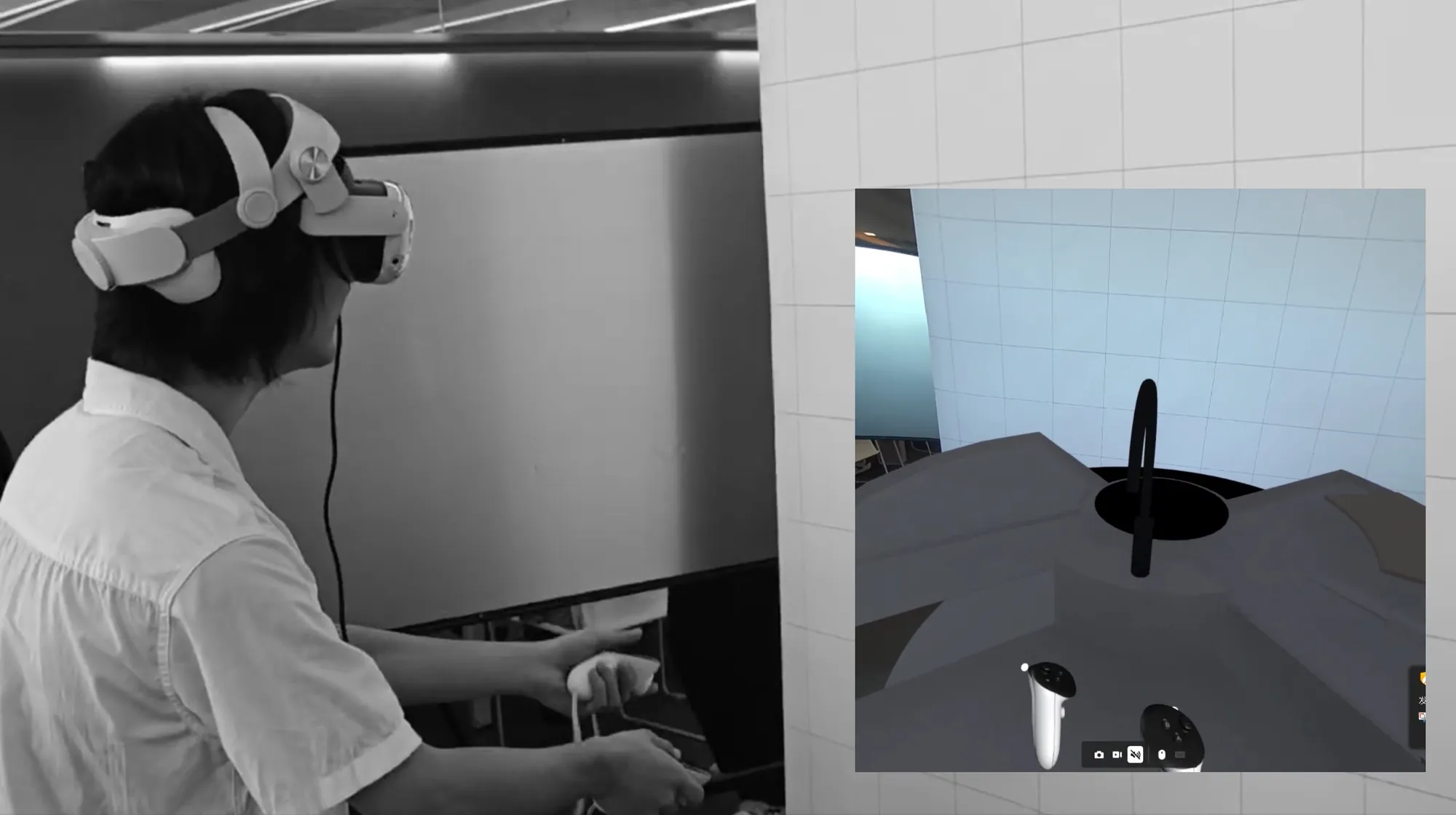 In AR, the countertop turns to the predicted zone (1/3)