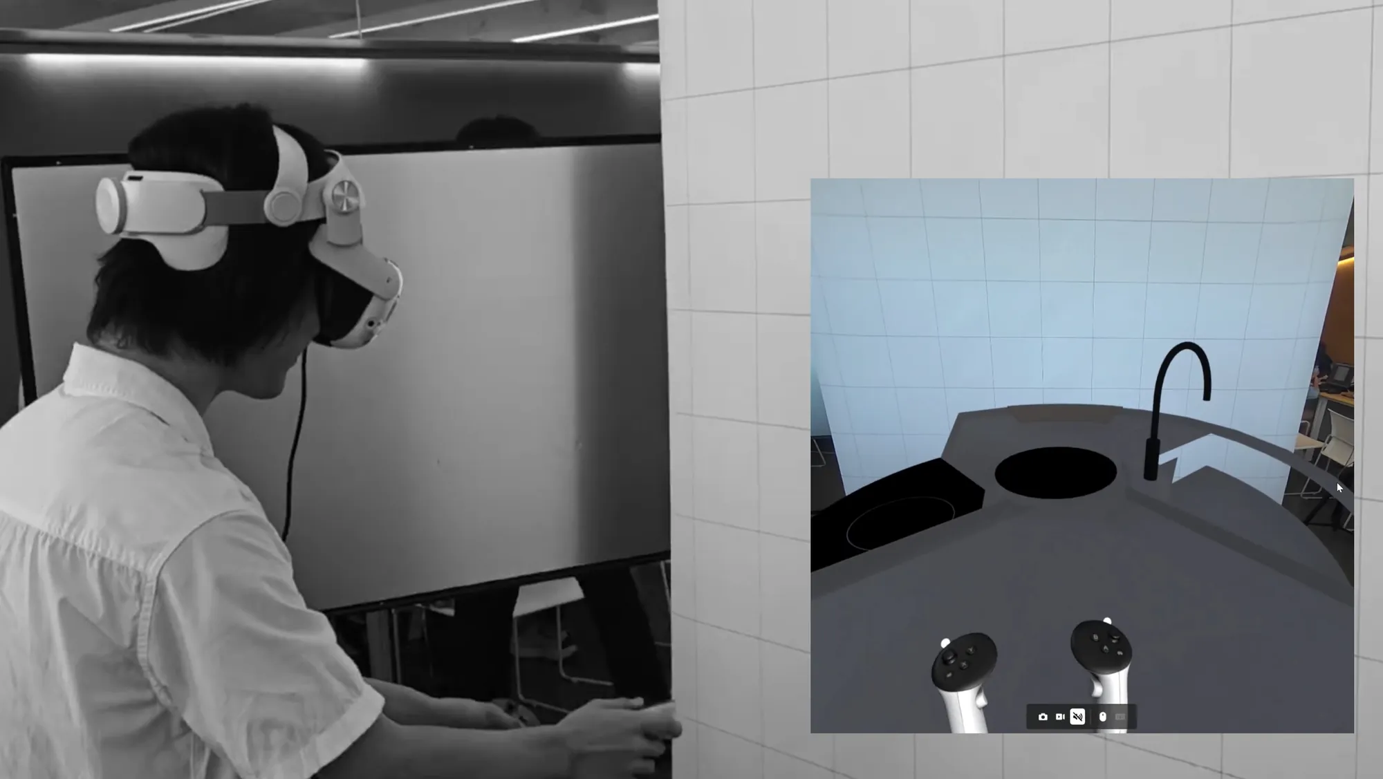 In AR, the countertop turns to the predicted zone (3/3)