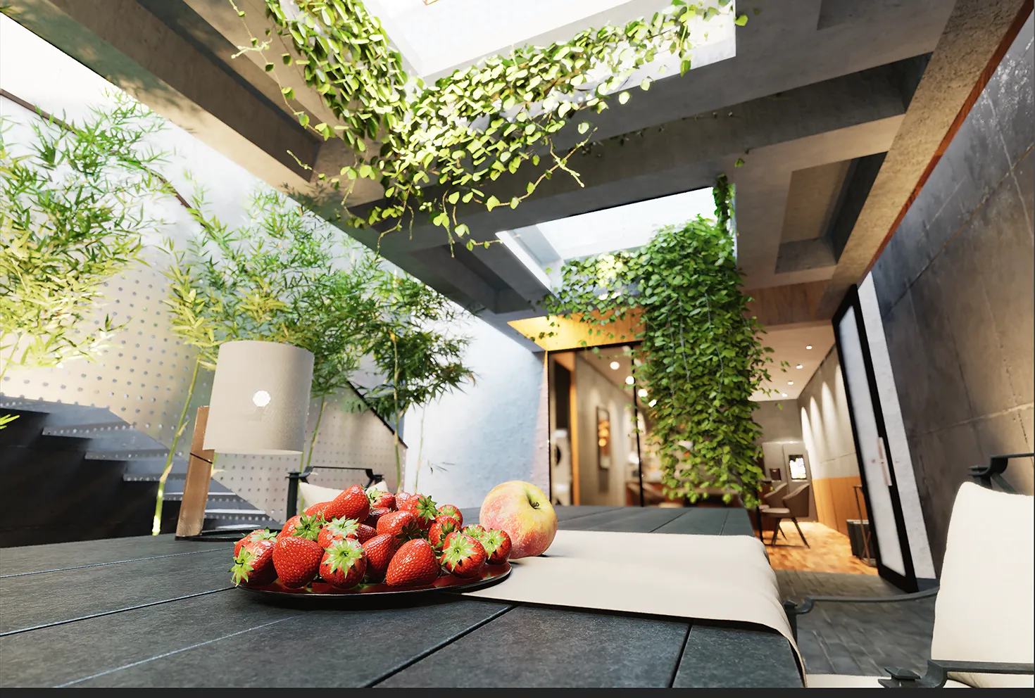 The courtyard