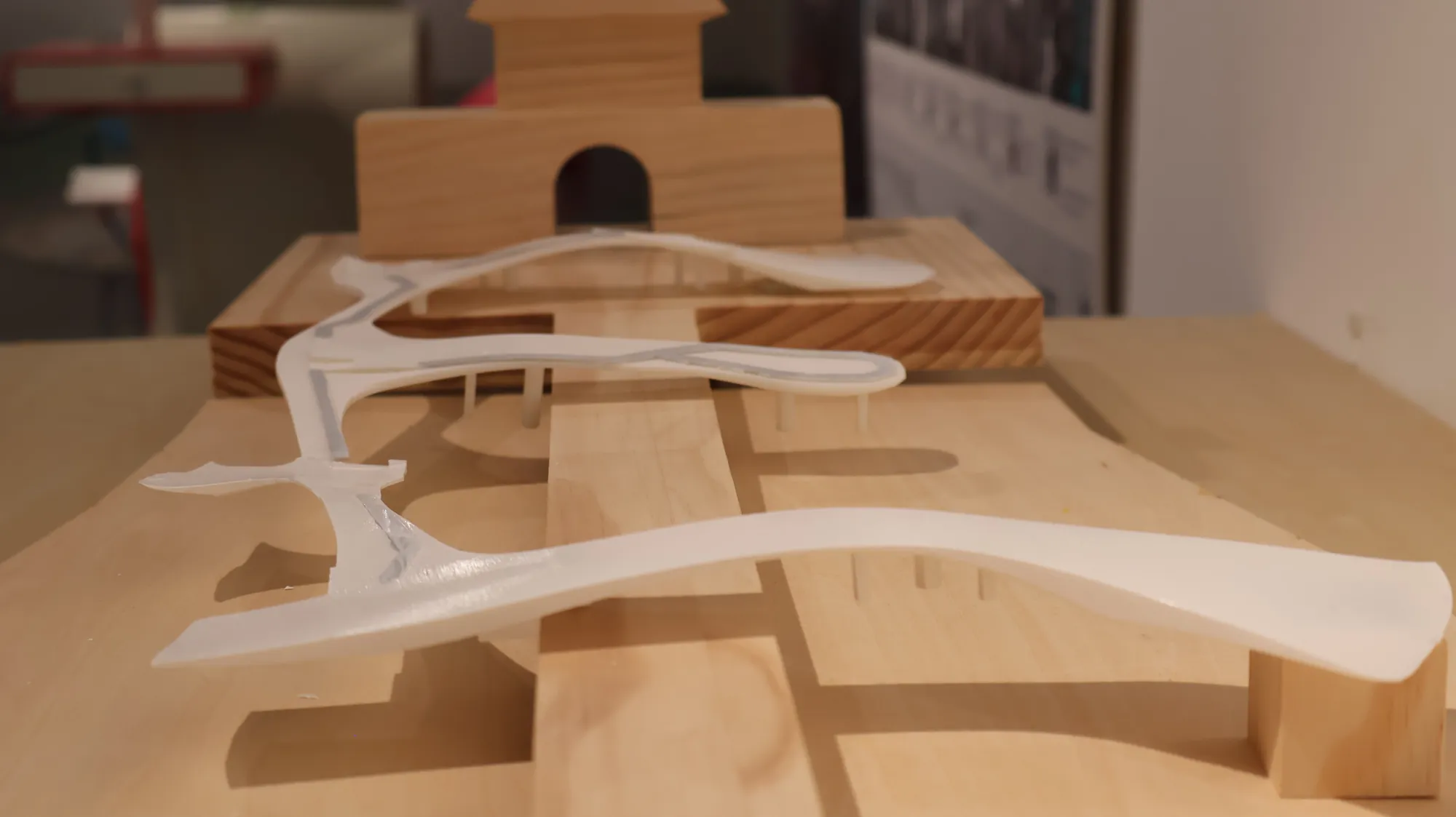 The gate and the undulating roofs