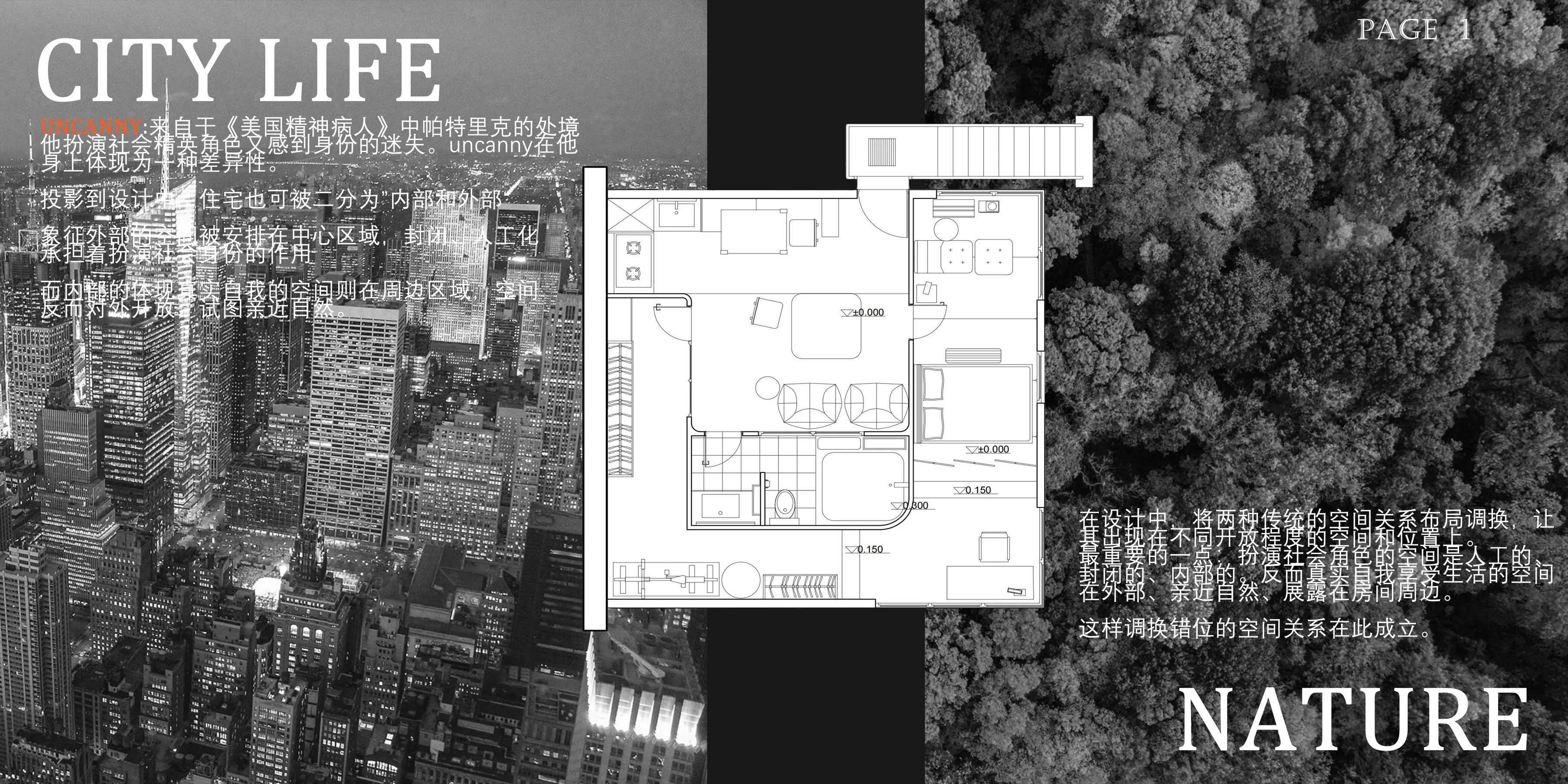 Concept page: city life and nature